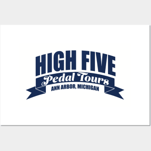 Navy High Five Horizontal Logo Posters and Art